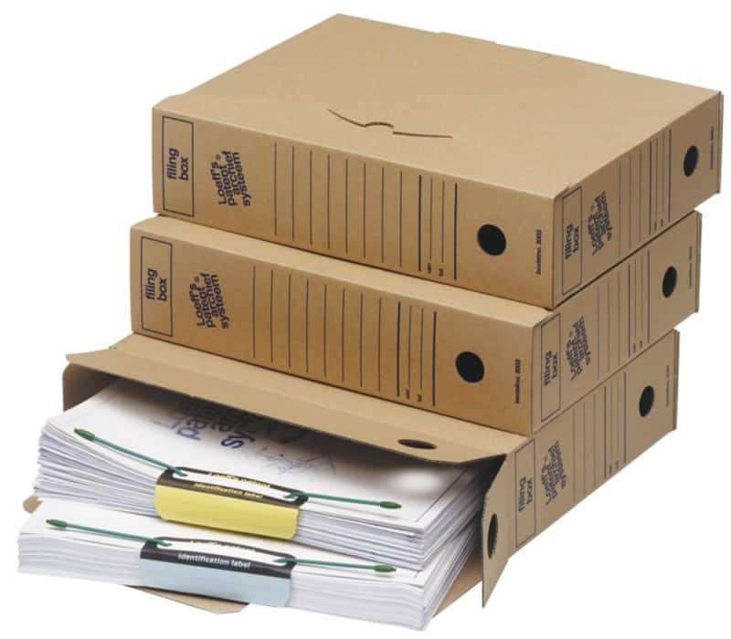 Loeff's Folio Box Karton Archivbox Braun 340mm x 250mm x 80mm 50 Stück