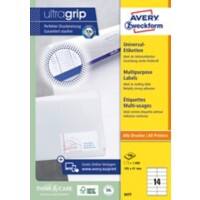 AVERY Zweckform Adressetiketten 3477 Ultragrip Weiss DIN A4 105 x 41 mm 100 Blatt à 14 Etiketten