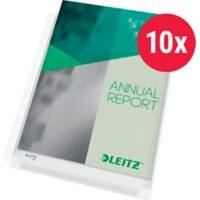 Pochette perforée Leitz Premium A4 Relief Transparent 170 microns Polychlorure de vinyle Ouverture au-dessus 11 perforations 47561003 10 Unités