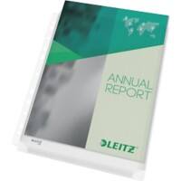Leitz Premium Prospekthüllen DIN A4 Texturiert Transparent 170 Mikron PVC (Polyvinylchlorid) Öffnung Oben 11 Löcher 47561003 10 Stück