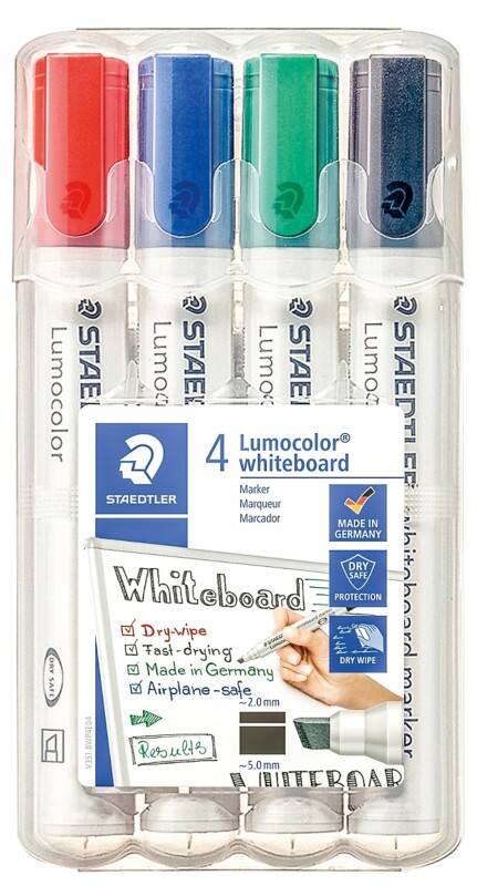 STAEDTLER Whiteboardmarker Lumicolor Keilspitze Sortierte Farben 4 Stück