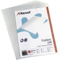 Rexel Pochettes coin A4 Transparent PP (Polypropylène) 150 Microns 50 Unités