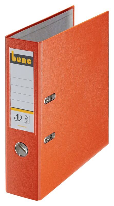 Classeur à levier Bene Large No,1 Power A4 80 mm Orange 2 Anneaux 291400 Plastique Portrait