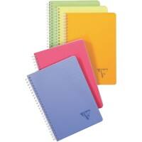 Clairefontaine Linicolor A5 Drahtgebunden Farbig sortiert PP Cover Notizbuch Kariert 90 Blatt
