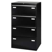 Bisley Light Hängeregistraturschrank Economy 4 Schubladen Schwarz 800 x 622 x 1.321 mm