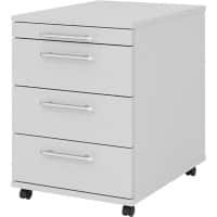 Caisson mobile Hammerbacher Mobile 4 tiroirs 428 x 580 x 590 mm Gris clair