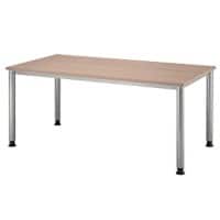 Bureau droit 4 pieds Hammerbacher Matrix Noyer 1 600 x 800 x 760 x 680 - 760 mm