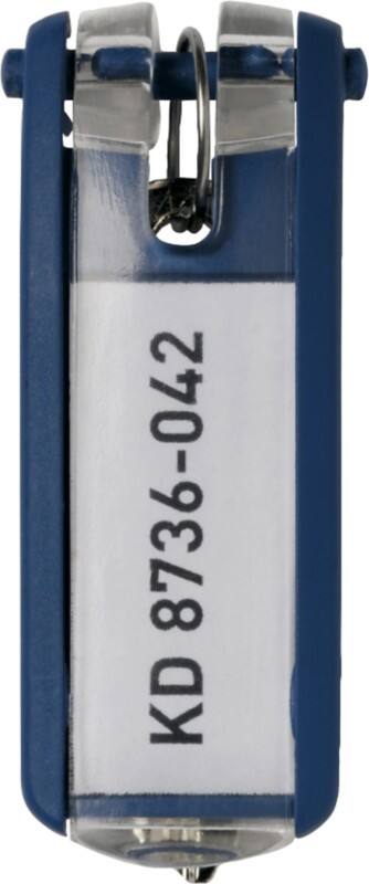 DURABLE Schlüsselanhänger Key Clip Blau 25 x 65 mm 6 Stück