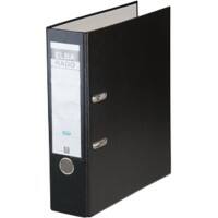 Classeur à levier Rado Star Brilliant ELBA A4 80 mm Noir 2 anneaux Carton, PP (Polypropylène) Mat