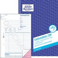 Reçus de livraison et de confirmation AVERY Zweckform 726 Blanc, rose A5 21 x 0,9 x 14,9 cm 50 Feuilles