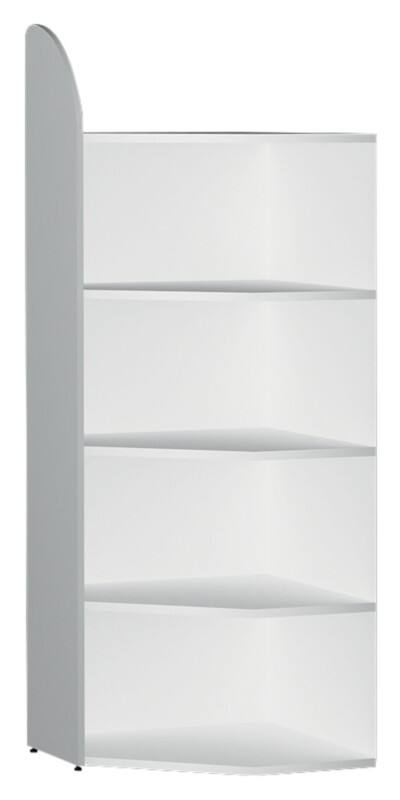 Paroi Kerkmann Dante 5 étagères Avec panneau de fond  Gris clair 800 x 1 900 mm