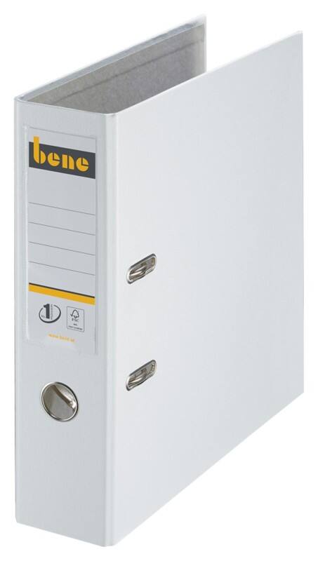 Bene No.1 Power Ordner Breit A4 80 mm Weiß 2 Ringe 291400 Kunststoff Hochformat