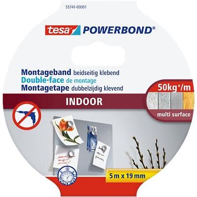 tesa Montageband Powerbond Indoor Orange 19 mm (B) x 5 m (L) PE (Polyethylen)