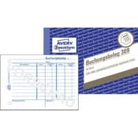 Reçus de réservation AVERY Zweckform 309 Blanc A6 paysage 14,8 x 10,5 cm 50 Feuilles