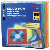 Hama CD-/DVD Papierhüllen Farbig sortiert 100 Stück