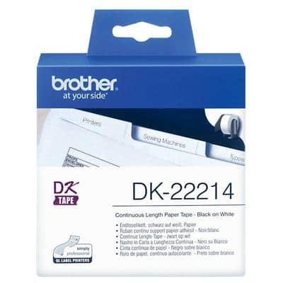 Brother QL Etiketten Authentisch DK-22214 DK22214 Selbsthaftend Schwarz auf Weiss 12 x 12 mm