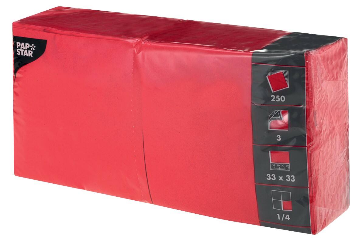 PAPSTAR Servietten 250 Stück Rot 250 Stück