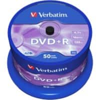 DVD + R Verbatim 16x 4.7 Go Spindle 50 Unités