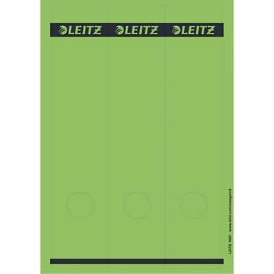 Leitz PC-beschriftbare Selbstklebende Rückenschilder 1687 Lang Für Leitz 1080 Qualitäts-Ordner Grün 62 x 285 mm 75 Stück