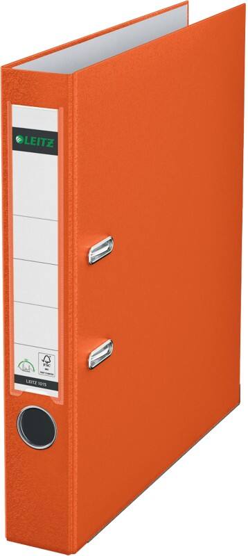 Leitz 180° Schmal Ordner A4 52 mm Orange 2 Ringe 1015 Kunststoff Glatt Hochformat