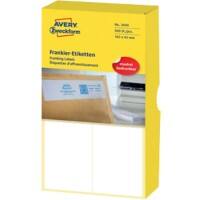 Étiquettes d'affranchissement Franking AVERY Zweckform 3440 Blanc 163 x 43 mm 250 Feuilles de 2 Étiquettes