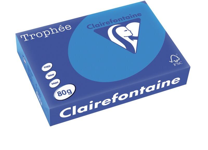 Trophée Clairefontaine Farbiges Kopier-/ Druckerpapier DIN A4 80 g/m² Türkis 500 Blatt