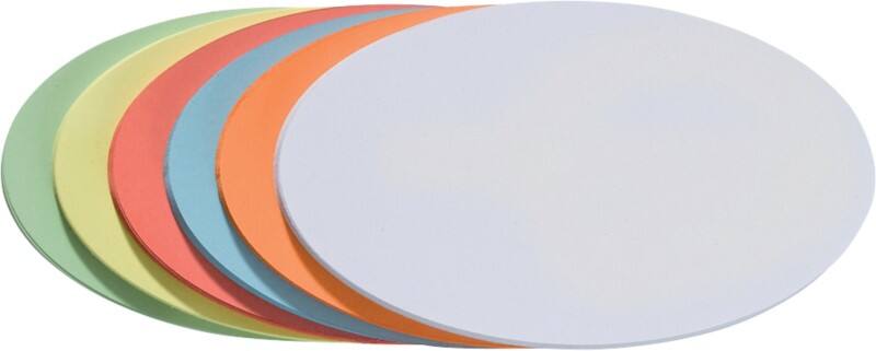 Franken Oval Moderationskarten 19 x 11 cm Papier Farbig assortiert 300 Stück