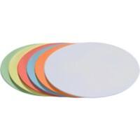 Franken Oval Moderationskarten 19 x 11 cm Papier Farbig assortiert 300 Stück