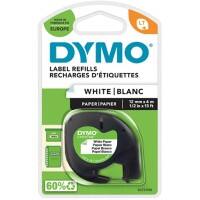 Dymo LT S0721510 / 91200 Authentic LetraTag Paper Schriftband Selbstklebend Weiss 12 mm x 4m