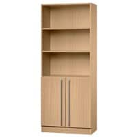 Armoire de classement Hammerbacher Matrix Aggloméré recouvert de résine de mélamine, Métal 4 étagères Décor hêtre 800 x 420 x 2004 mm