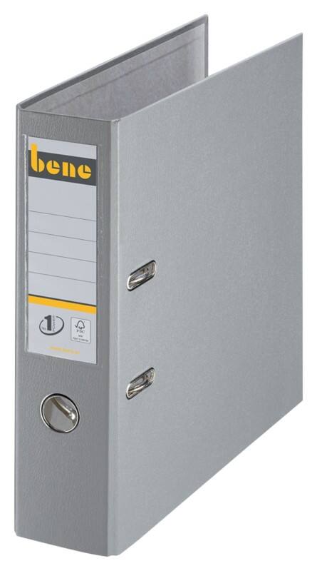 Bene No.1 Power Ordner Breit A4 80 mm Grau 2 Ringe 291400 Kunststoff Hochformat