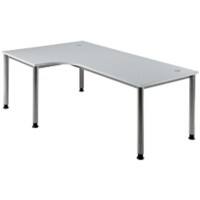 Bureau 4 pieds Hammerbacher Matrix Ergonomic Gris clair 2'000 x 1'200 x 760 x 68 - 76 mm