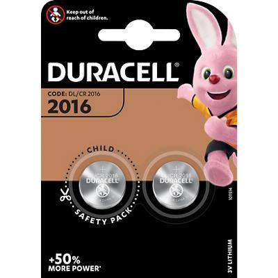 Duracell Knopfzellen CR2016 3 V Lithium 2 Stück