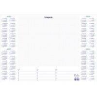 Brepols DeskMate Schreibtisch-Kalender 2024, 2025, 2026, 2027 Niederländisch, Französisch, Deutsch, Englisch 35 (B) x 0.5 (T) x 50 (H) cm Weiss 40 Blatt