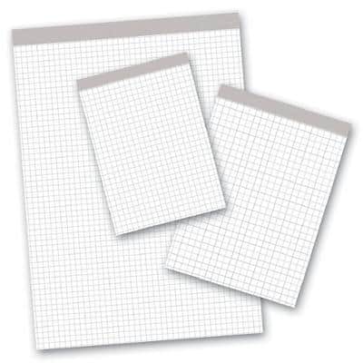 Ursus Style Notizblock A5 Kariert Geheftet Papier Weiß Nicht perforiert 200 Seiten 10 Stück à 100 Blatt