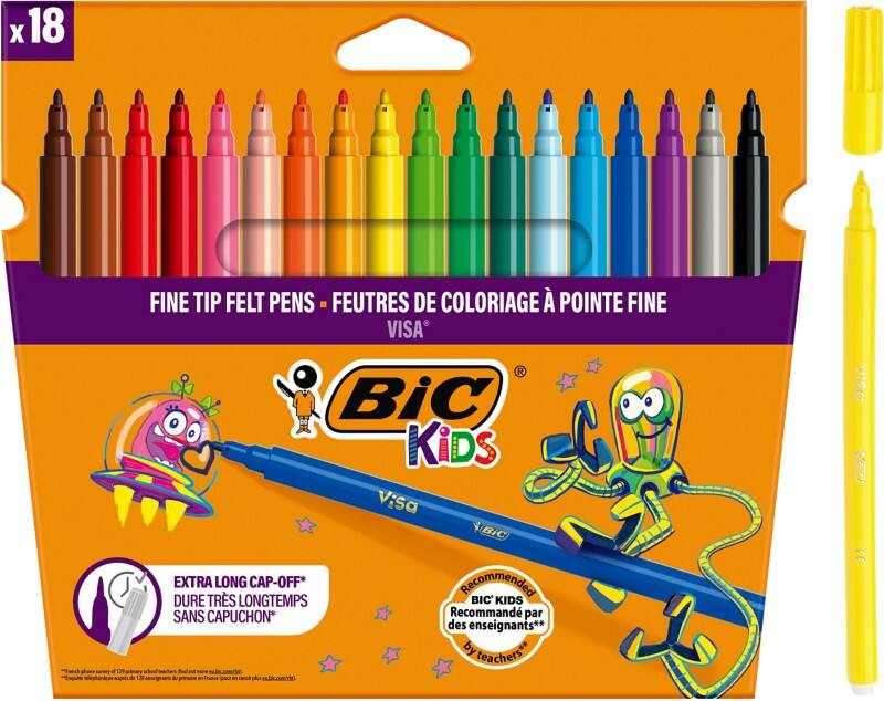 BIC Filzstift Visa 2 mm Farbig assortiert 18 Stück