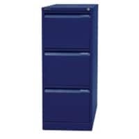 Armoire pour dossiers suspendus Bisley 3 tiroirs Bleu 413 x 622 x 1'016 mm