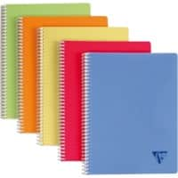 Cahier Clairefontaine Linicolor A5+ Quadrillé Reliure en spirale Polypropylène Assortiment 100 Pages 50 Feuilles