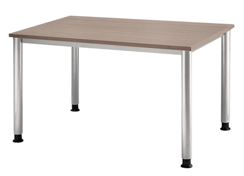 Hammerbacher Matrix Schreibtisch Rechteckig Walnuss 4 Füsse 1.200 (B) x 800 (T) x 760 (H) mm Aluminium, Holz, Kunststoff, Spanplatte