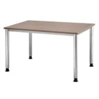 Bureau droit 4 pieds Hammerbacher Matrix Noyer 1 200 x 800 x 760 x 680 - 760 mm