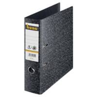 Classeur à levier Bene n° 1 91300 Marbré 80 mm Panneau dur A4 Noir