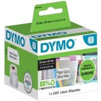 Dymo LW S0722540 / 11354 Authentic Mehrzwecketiketten Selbstklebend Weiss 32 x 57 mm