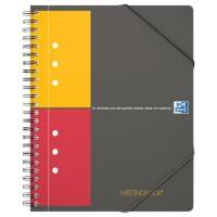 OXFORD International Besprechungsbuch Draht DIN A5+ Kariert PP (Polyproplylen) Schwarz 160 Seiten 80 Blatt
