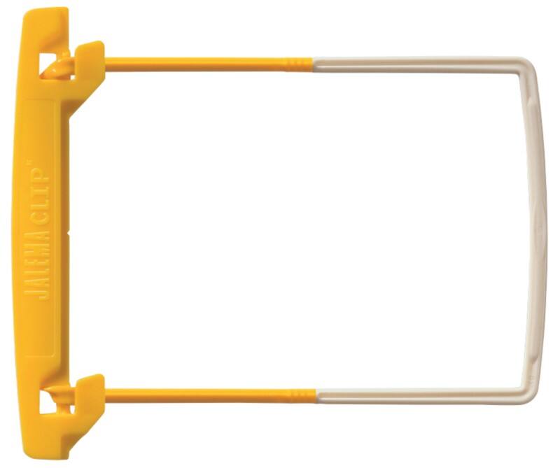 Fixe-dossiers Djois JalemaClip Blanc, jaune Plastique Non Adhésif 20 (L) x 6,5 (H) cm 100 Unités