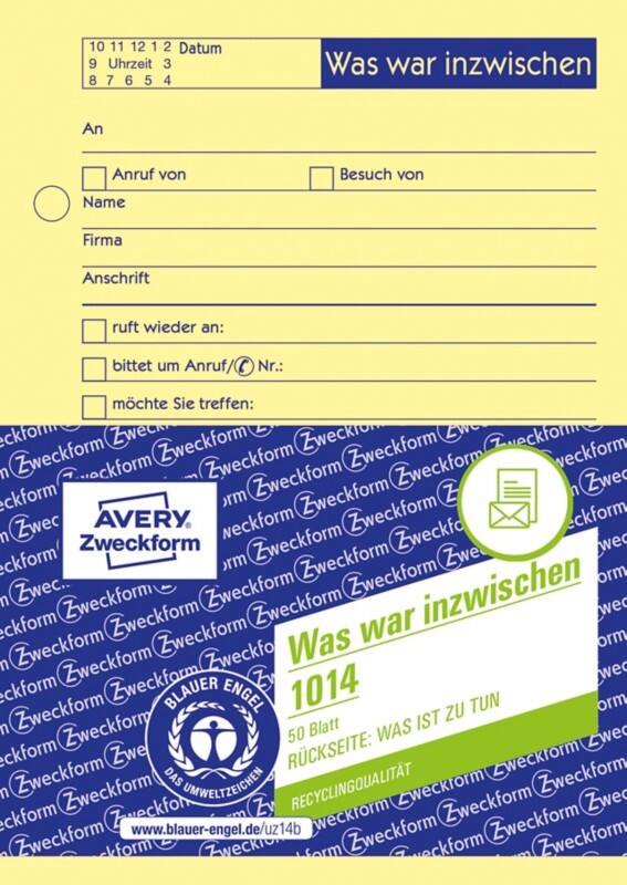 Carnet de notes AVERY Zweckform 1014 Ligné A6 65 g/m² 50 Feuilles