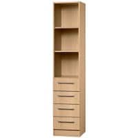 Armoire de classement Hammerbacher Matrix Aggloméré recouvert de résine de mélamine 2 étagères Décor hêtre 406 x 420 x 2004 mm