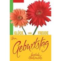 Bsb-Obpacher Geburtstagskarte Gerbera Spezial Mehrfarbig 10 Stück