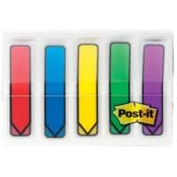 Post-it Index-Haftstreifen Farbig sortiert Blanko 1,19 x 4,32 cm 5 Stück à 20 Streifen