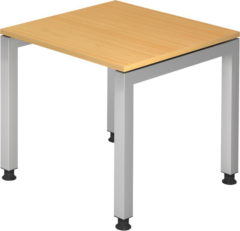Hammerbacher J Serie Höhenverstellbar Höhenverstellbarer Schreibtisch Rechteckig Buche 4 Füsse 800 (B) x 680 (H) mm Holz