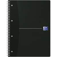 OXFORD Office Essentials A4+ Spiralbindung Schwarz Pappcover Notizbuch liniert 70 Blatt